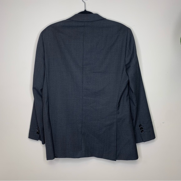 Indochino Men's Wool Gray Paisley Lined Pin Striped Blazer - Picture 7 of 13